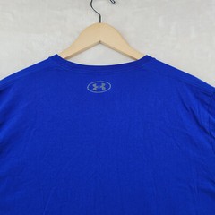Under Armour Heatgear Loose Fit Men’s Size XL Solid Blue Logo Crew-Neck T-Shirt