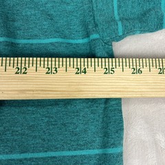 Vintage 80s Bugle Boy Surf Skate Shirt Men’s Sz Large USA Cyan Striped