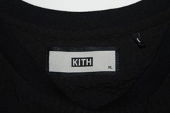 KITH Mens XL Seersucker Ribbed Fabric Lightweight T Shirt Drawstring Waist Black