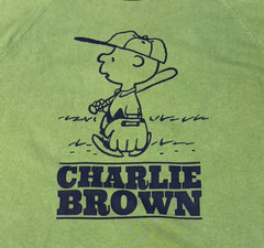 UNIQLO UT Peanuts Charlie Brown Raglan T-Shirt Green Men’s M Vintage Style