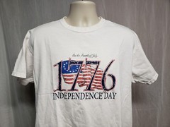 On the Fourth of July 1776 Independence Day Adult White XL TShirt