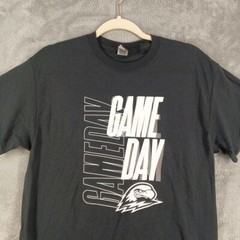GILDAN T-shirt DryBlend Size MEDIUM “Game Day” Black Graphic Print Casual