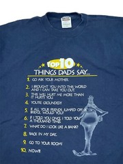 Vintage Humor Men’s T Shirt Size XXL “Top 10 Things Dads Say…” Tultex Tag