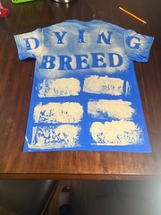 Dying breed custom, bleached, fat shirts blue size small ~3xl