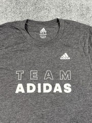 Adidas Shirt Mens Size Small Short Sleeve Gray Logo Outdoor Casual Sports Gray