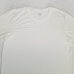 Uniqlo Heattech Men’s Large White T-Shirt Short Sleeve Crewneck Classic Casual