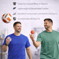 BILLIONHATS 12 Pack Mens Cotton Short Sleeve Lightweight T-Shirts(Large)