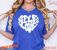 Unisex Self Love Retro Heart T shirt Men T shirt Women valanity Romantic