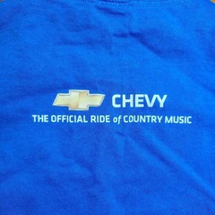 Chevy Bowtie Logo T-Shirt L Blue Delta Pro Weight “Official Ride classic