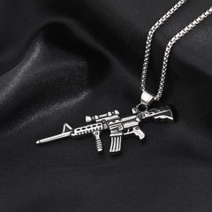 2 Pack Creative Funny Doodle Necklace Matchstick Hand Design Jewelry Gift