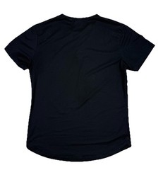 Cuts Clothing Shirt Mens Large Black Curve-Hem Short Sleeve Henley Tee