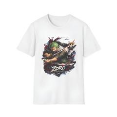 One Piece Zoro Sword Stance T-Shirt | Anime Samurai Illustration
