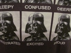 Star Wars – Expressions of Vader T-Shirt, Black, Large
