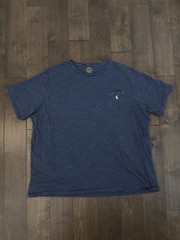 Polo Ralph Lauren Mens Size 3XLT Blue Crew Neck T-Shirt White Pony Short Sleeve
