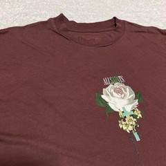 All Saints Shirt Men Size Small Brown Wreath Rose Short Sleeve Oversized Fit