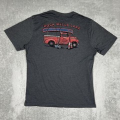 G.H. Bass & Co. Rock Mills Lake Mens T-Shirt Size Large Dark Heather Gray EUC