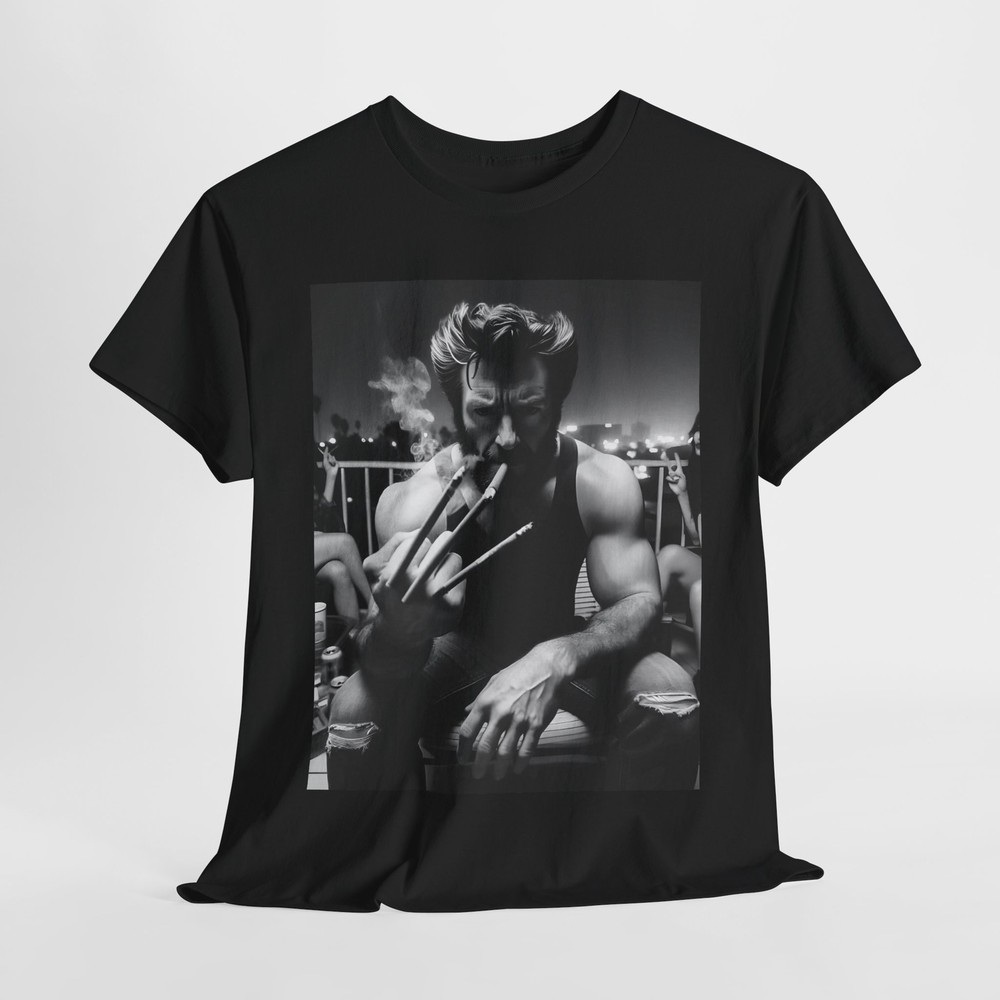 Wolverine Passing Blunt Tee, Unisex Marvel T-Shirt, Superhero Graphic Apparel,