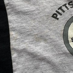 Vintage 1992 Heather Grey NFL Pittsburgh Steelers Button Up Jersey