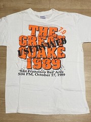 Vintage 80s I Survived The Great Quake 1989 SF Bay Area 7.0 Earthquake Vtg Tee