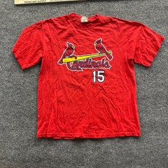 Lee Sport T-Shirt Mens Size L Red St. Louis Cardinals Jim Edmonds 15 MLB Graphic