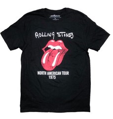 The Rolling Stones T Shirt M Black North American Tour 1975 Signature Logo NEW