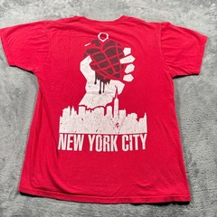 Vintage Bay Island Sportswear T-Shirt Mens Large Red Green Day American Idiot