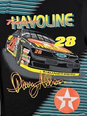 Vtg NASCAR AOP 1993 Davey Allison T-shirt Men’s XL 28 Havoline USA Single Stitch