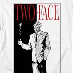 Batman Two Face Licensed Adult Unisex T-Shirt Regular Fit Tee SM-3X