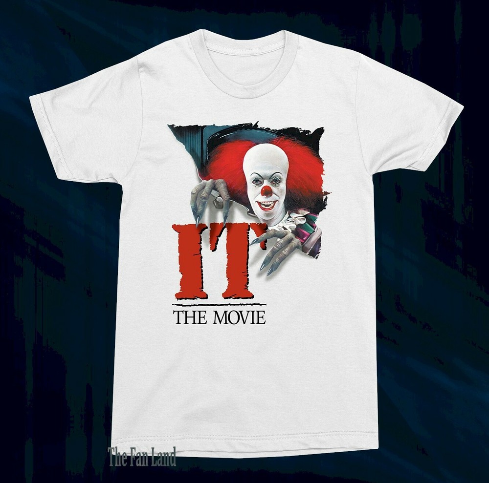 New IT 1986 Original Movie Poster Pennywise Stephen King Mens Vintage T-Shirt