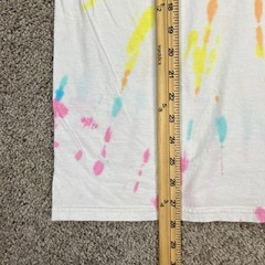MTV T-Shirt Mens Medium White Tie Dye Short Sleeve Spring Break 94 Graphic Retro