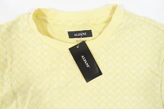 ALFANI GEO TEXTURED YELLOW XL SOFT PATTERN TEE TSHIRT MENS NWT NEW