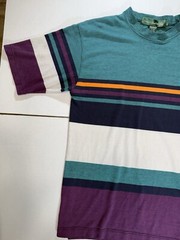 Vintage Knights Of Round Table Crewneck Men’s Shirt L Color Block Striped