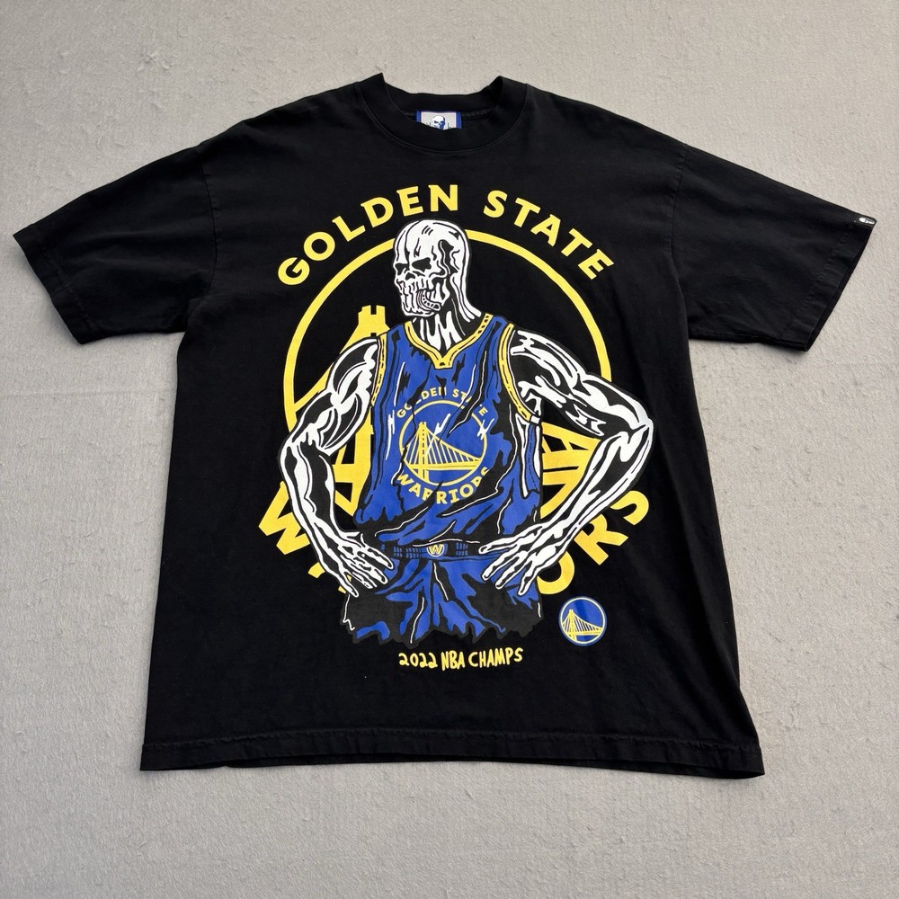 Warren Lotas Golden State Warriors Tee Mens Large Black Streetwear Graphic NBA