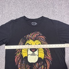 Disney The Lion King Mufasa Simba Tribal Head Black Graphic T-Shirt Women’s Sz L