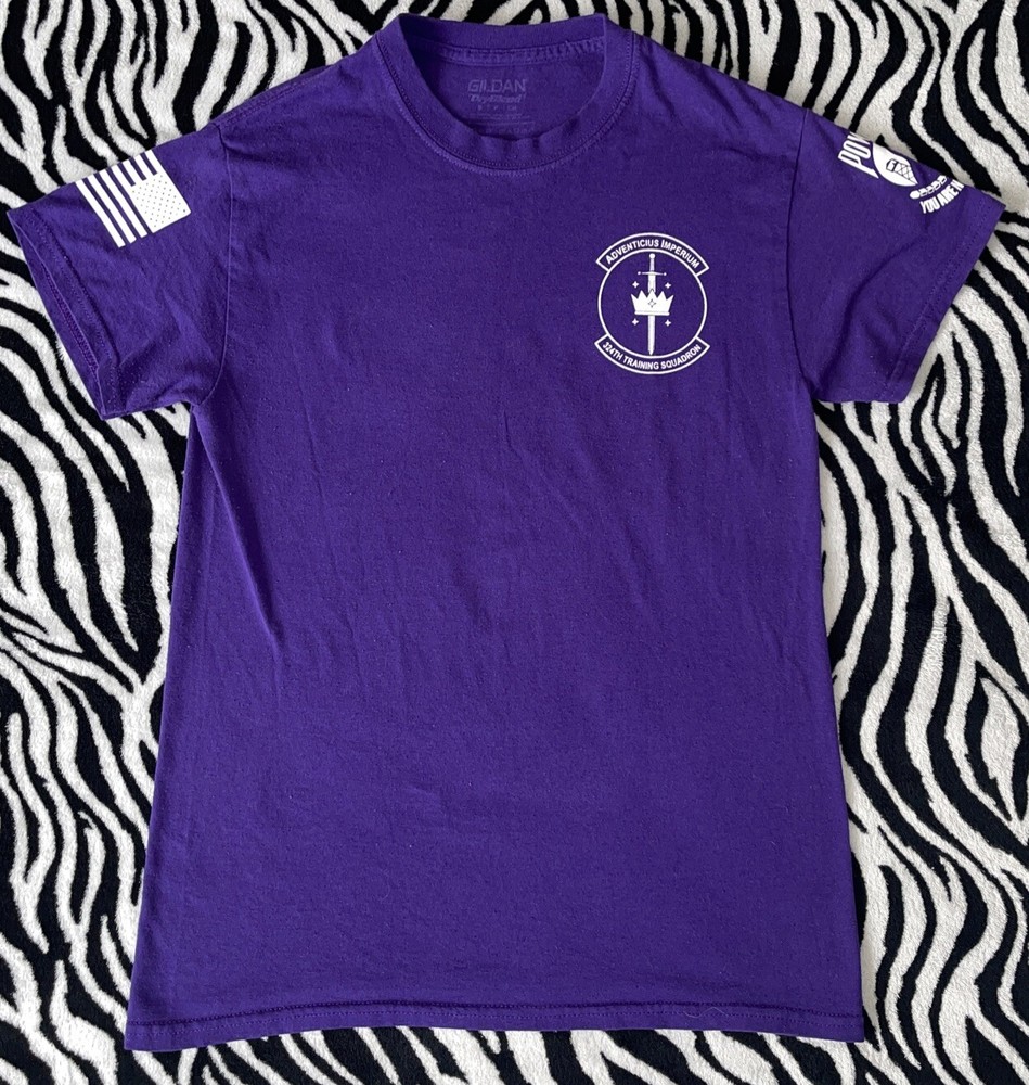 324th Training Squadron Knights Small Purple T-Shirt Military Air Force POW MIA