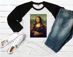 Mona Lisa Portrait Da Vinci Men Women Unisex Hoodie Baseball T Shirt Top 1713