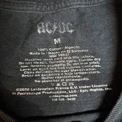 AC/DC Back In Black Logo Graphic T-shirt Men Medium Black Short Sleeve Music