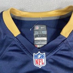 Nike NFL Mens XL Los Angeles Rams Steven Jackson 39 Jersey Navy Gold On Field