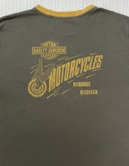 Harley Davidson Ringer Shirt Men XL 23” X 28” Motorcycle Wisconsin Made In USA