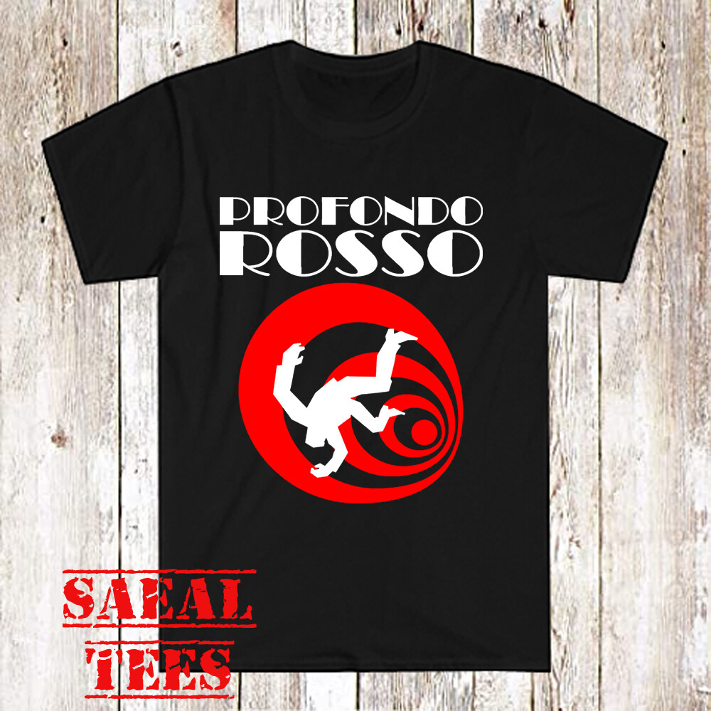 PROFONDO ROSSO Men’s Black T-Shirt Size S-5XL