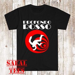 PROFONDO ROSSO Men’s Black T-Shirt Size S-5XL