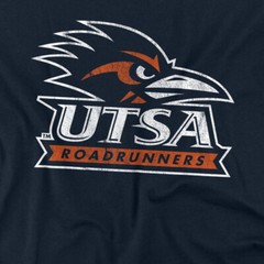 UTSA Adult T-Shirt Distressed Primary Logo, Navy, S-5XL