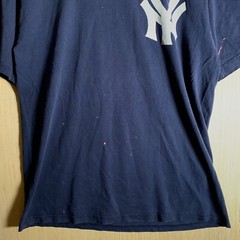 Vintage Jorge Posada Shirt Adult Size Large Blue Short Sleeve Men’s Pullover Y2K