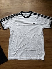 Adidas Black And White Adicolor Classics Men’s L 3-Stripes Tee Shirt Set of Two
