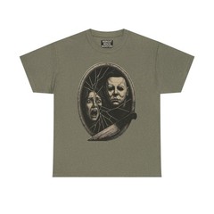 Halloween Michael Myers Mirror Mask T-Shirt Unisex Tee Spooky Gift Graphic Shirt