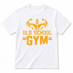 Old School Gym Bodybuilding Fitness Men’s Graphic T-Shirt Workout Tee