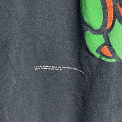 Vintage 90s Marvin the Martian Looney Tunes T Shirt Mens L Faded Black Changes