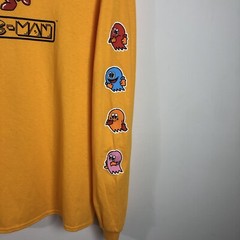 Pac-Man by C-Life Group Graphic Print Yellow Long Sleeve Bandai Namco Size XL