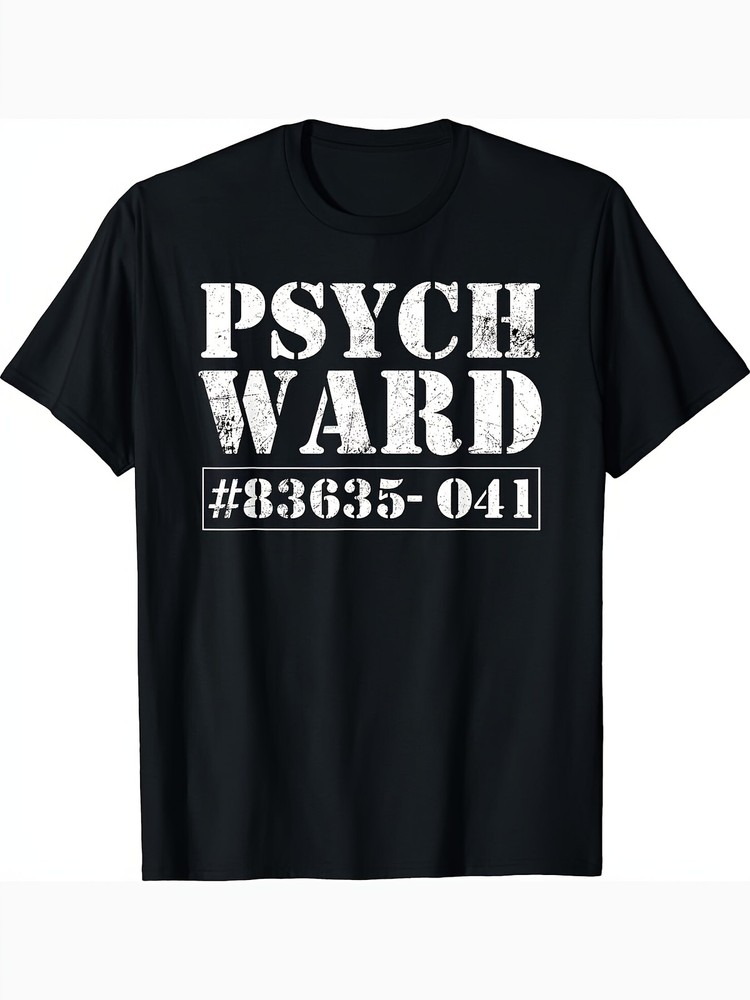 1pc Psych Ward 80353041 Prison Inmate Style T-Shirt – Unisex 100% Cotton 3D Di
