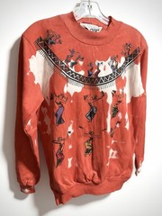 Vintage 90s Bolo Sport Embroidered Floral Red Crewneck Sweatshirt Womens XL